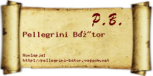 Pellegrini Bátor névjegykártya